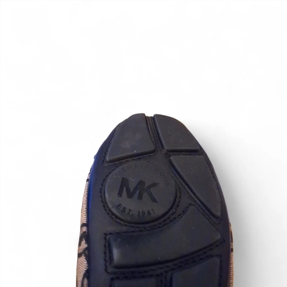 Michael Kors Fulton Moc Flats Monogram Jacquard Logo Loafers w/ Box